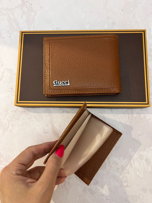 ست کیف پول و جاکارتی مردانه، چرم صنعتی باکیفیت
